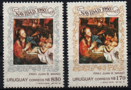 1991 Uruguay The Nativity By Brother Juan B Maino Christmas Celebration  #1358-9 ** MNH - Uruguay