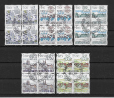 Schweiz 1982 Tierkreiszeichen Mi.Nr. 1227/31 Kpl. 4er Blocksatz Gestempelt - Used Stamps