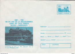 Romania Dampflokomotive Nr.565 Hercule, Typ C, Vorm Bahnhof Marasesti,1900 0340/81 - Ganzsachen