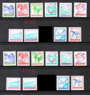Yugoslavia 1990, Definitive - Post Motives, 2 Perforations, Michel 2396_99, 2401_04, 2409, 2422, 2429 ( CV 23 Michel € ) - Unused Stamps