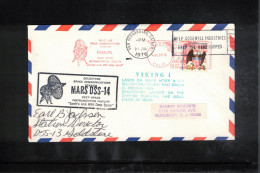 USA 1976 Space / Weltraum Goldstone Space Communications Station MARS DSS-14 Tracing VIKING 1 On Mars Interesting Cover - United States