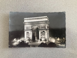 Paris La Place De L'Etoile Illuminee Carte Postale Postcard - Triumphbogen