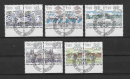 Schweiz 1982 Tierkreiszeichen Mi.Nr. 1227/31 Kpl. Satz Waagr. Paare Gestempelt - Oblitérés