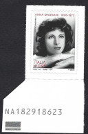 Italia 2016; Anna Magnani, Nel 60° Anniversario Del Premio Oscar Come Migliore Attrice; Francobollo Con Alfanumerico. - 2011-20: Mint/hinged