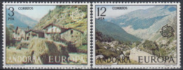 ANDORRA Spanish 107-108,unused - 1977