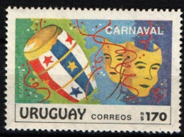 1991 Uruguay Carnival Candombe Culture Masks Drums Dance #1363 ** MNH - Uruguay