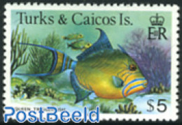 Turks And Caicos Islands 1981 Stamp Out Of Set, Mint NH, Nature - Fish - Fishes