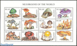 Lesotho 1998 Mushrooms 12v M/s, Mint NH, Nature - Mushrooms - Mushrooms