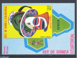 Equatorial Guinea 1977 African Mask S/s Imperforated, Mint NH, Various - Folklore - Äquatorial-Guinea