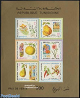 Tunisia 1971 Flklore, Agriculture Imperf. S/s, Mint NH, Nature - Various - Flowers & Plants - Fruit - Agriculture - Fruit