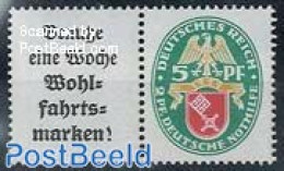 Germany, Empire 1929 Tab+5Pf, Pair From Booklet, Mint NH - Unused Stamps