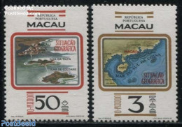 Macao 1982 Geographical Position 2v, Mint NH, Various - Maps - Unused Stamps