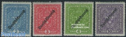 Austria 1919 Deutschoesterreich Overprints 4v, Mint NH, History - Coat Of Arms - Ongebruikt