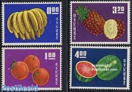 Taiwan 1964 Fruits 4v, Mint NH, Nature - Fruit - Frutta