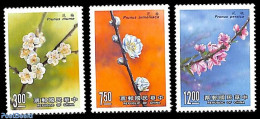 Taiwan 1988 Flowers 3v, Mint NH, Nature - Flowers & Plants - Other & Unclassified