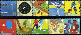 Great Britain 2010 London Olympics 10v (2x [::::]), Mint NH, Nature - Sport - Horses - Boxing - Cycling - Football - H.. - Unused Stamps