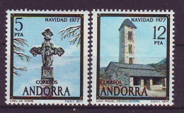 SPANISH ANDORRA 109-110,unused - Christmas