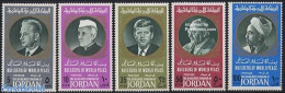 Jordan 1967 Famous Persons 5v, Mint NH, History - Religion - American Presidents - United Nations - Pope - Religion - Papas