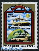 Korea, North 1980 First Post-war Flight 1v, Mint NH, Transport - Various - Aircraft & Aviation - Globes - Avions