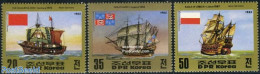 Korea, North 1983 Ships 3v, Mint NH, History - Transport - Flags - Ships And Boats - Bateaux