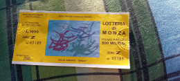 BIGLIETTO LOTTERIA DI MONZA 1982 - Billets De Loterie