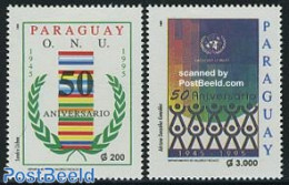 Paraguay 1995 50 Years UNO 2v, Mint NH, History - United Nations - Paraguay