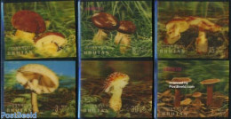 Bhutan 1973 Mushrooms 6v, Mint NH, Nature - Mushrooms - Champignons