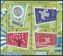 Cyprus 2006 50 Years Europa Stamps 4v M/s, Mint NH, History - Europa Hang-on Issues - Stamps On Stamps - Unused Stamps