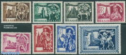 Belgium 1943 Winter Aid 8v, Mint NH, Nature - Religion - Horses - Churches, Temples, Mosques, Synagogues - Religion - Nuovi