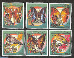 Comoros 1989 Scouting 6v, Mint NH, Nature - Sport - Birds - Butterflies - Scouting - Comores (1975-...)