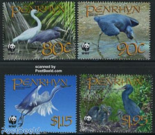 Penrhyn 2008 WWF, Egret 4v, Mint NH, Nature - Birds - World Wildlife Fund (WWF) - Penrhyn