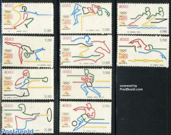 Mexico 1992 Olympic Games 10v, Mint NH, Nature - Sport - Horses - Athletics - Boxing - Fencing - Football - Kayaks & R.. - Leichtathletik