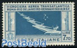 Italy 1930 Rome/Rio Flight 1v, Mint NH, Transport - Aircraft & Aviation - Andere & Zonder Classificatie