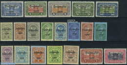 Austria 1921 Hochwasser Overprints 20v, Mint NH, History - Nature - Coat Of Arms - Water, Dams & Falls - Art - Archite.. - Unused Stamps