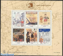 Macao 1989 World Stamp Expo S/s, Mint NH, Nature - Various - Dogs - Maps - Ungebraucht