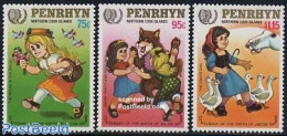 Penrhyn 1985 Int. Youth Year 3v, Mint NH, Various - International Youth Year 1984 - Art - Fairytales - Fairy Tales, Popular Stories & Legends