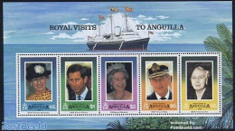 Anguilla 1994 Royal Visits S/s, Mint NH, History - Transport - Kings & Queens (Royalty) - Ships And Boats - Königshäuser, Adel