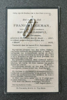 FRANS ROGGEMAN ° ST. NIKLAAS 1847 + 1932 / MARIE CLEEMPUT - Devotieprenten