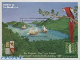 Virgin Islands 1992 Discovery Of America S/s, Mint NH, History - Transport - Coat Of Arms - Explorers - Ships And Boats - Erforscher