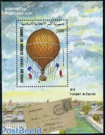 Comoros 1983 Aviation Bicentenary S/s, Mint NH, Transport - Stamps On Stamps - Balloons - Briefmarken Auf Briefmarken