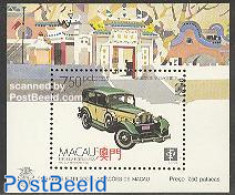 Macao 1988 Transports, Antique Car S/s, Mint NH, Transport - Automobiles - Ungebraucht