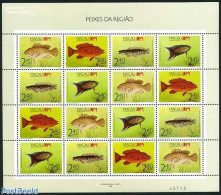 Macao 1990 Fish M/s, Mint NH, Nature - Animals (others & Mixed) - Fish - Ongebruikt