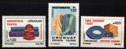 1991 Uruguay Exports Of Uruguay Textiles Clothing Semiprecious Stones Granite #1366-68 ** MNH - Uruguay