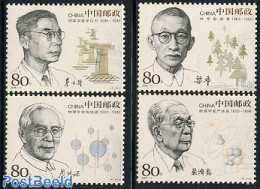 China People’s Republic 2006 Scientists 4v, Mint NH, Nature - Science - Trees & Forests - Atom Use & Models - Art - .. - Neufs