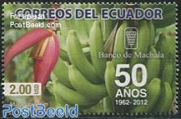 Ecuador 2012 Bank Of Machala 1v, Mint NH, Nature - Various - Flowers & Plants - Fruit - Banking And Insurance - Obst & Früchte