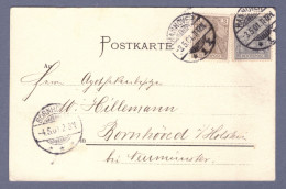 DReichspost Postkarte AK (Hannover Herenhäuser Allee) - Hannover 3.5.01 --> BornhOved I/Holstein (CG13110-291) - Briefe U. Dokumente