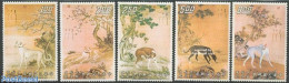 Taiwan 1971 Dog Paintings 5v, Mint NH, Nature - Dogs - Other & Unclassified