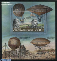 Central Africa 1983 Aviation Bicentenary S/s, Mint NH, Transport - Balloons - Montgolfières