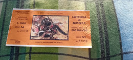 BIGLIETTO LOTTERIA DI MONZA 1980 - Billets De Loterie