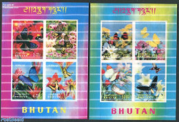 Bhutan 1968 Butterflies 2 S/s, Mint NH, Nature - Various - Butterflies - 3-D Stamps - Ohne Zuordnung